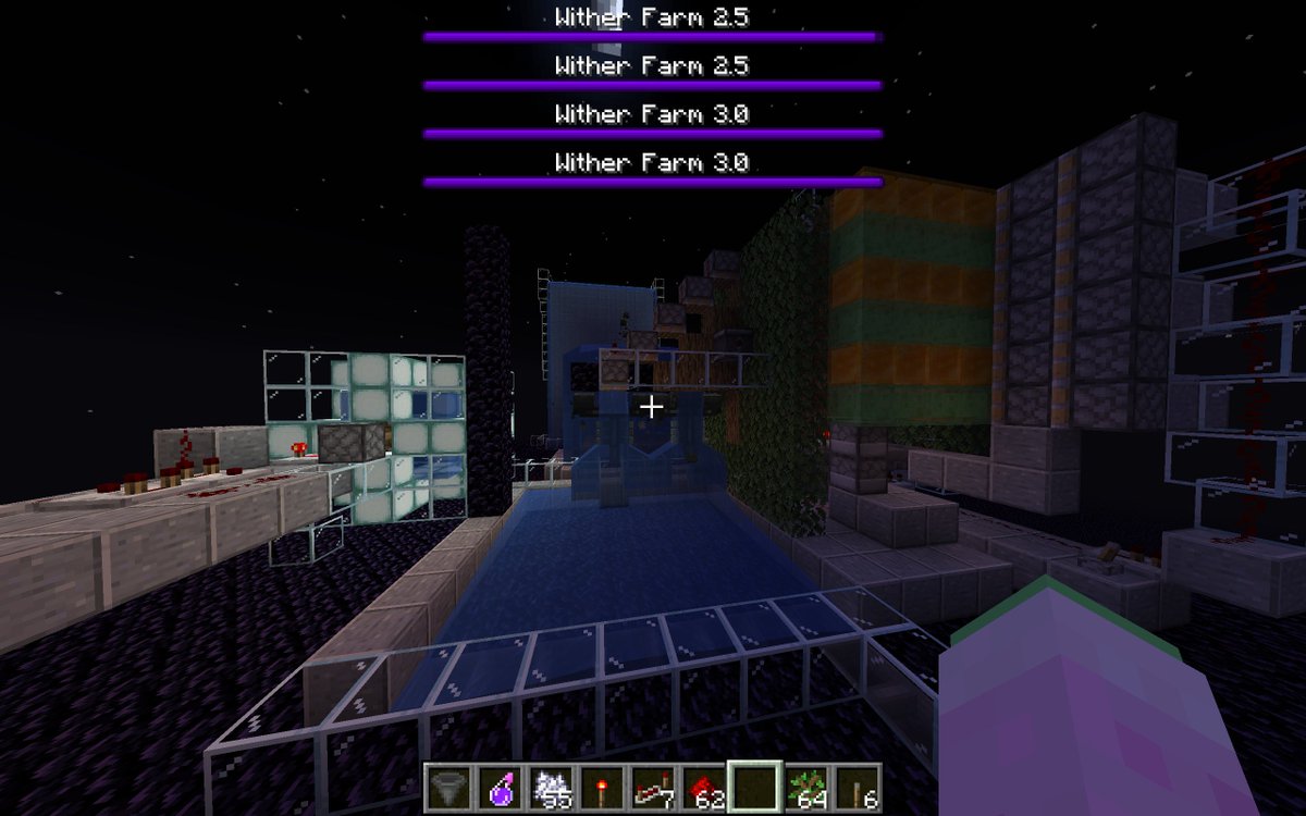 dasdreux's tweet photo. Este es un intento de granja de madera con wither bosses que intenté hacer tiempo atrás para mi survival, tal vez vuelva a intentarlo pero ahora tomando un modelo mejor ya que este que usa conduits es bastante ineficiente por el daño que reciben. https://t.co/L7BkLhwqha
