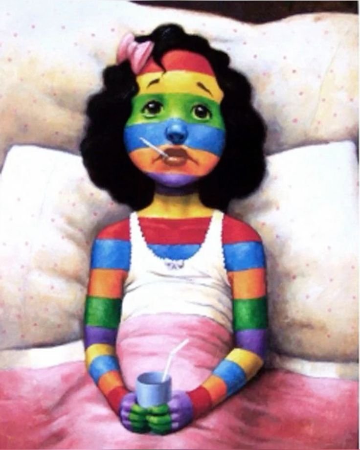LeahSavaJBase's tweet photo. The meaning behind Leah Sava Jeffries’ look: 

🌈 Camilla Cream’s stripes serve as a metaphor for overcoming peer pressure. She is only cured once she stops trying to fit in and stays true to herself. https://t.co/r3tDyvGo39
