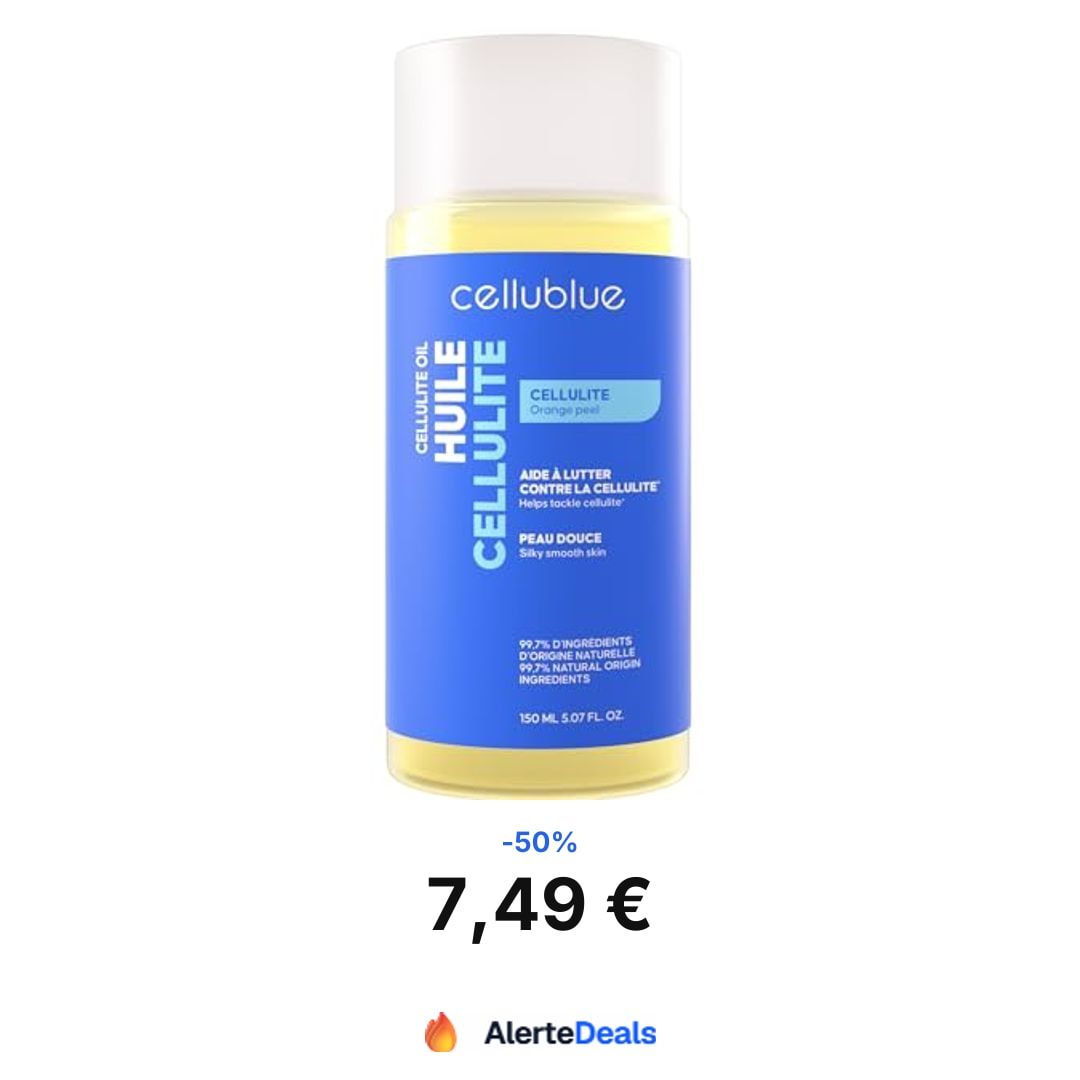 AlerteDeals's tweet photo. Promo Amazon :
7,49€ au lieu de 14,99€ (-50%)
Huile de massage anti-cellulite Cellublue parfum Monoï, idéale pour le palper-rouler à la maison 🌿
Lien en 1re réponse 👇
#publicité #bonsplans #amazon https://t.co/ZciSuByjtb