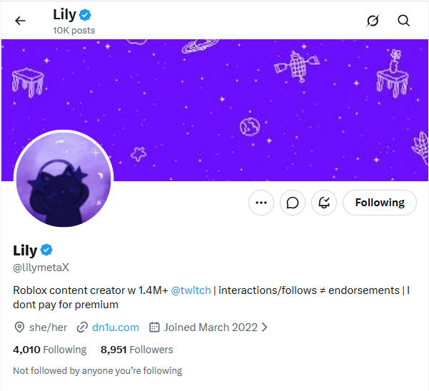 Veiloftt's tweet photo. @lilymetaX i need this because it lowk is a flex tbh to finish an outfit im making in catalog avatar (btw im on pc so i cant ss another for following u but i am on roblox  you can check my following)
https://t.co/cmgayOqZVq https://t.co/m4EZ9zjDFi