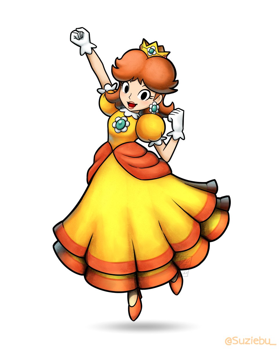 Suziebu_'s tweet photo. Here's Daisy from... "Mario &amp; Luigi RPG"?
These brushes work really well!
#SuperMario #Daisy https://t.co/14rCMk1kRu
