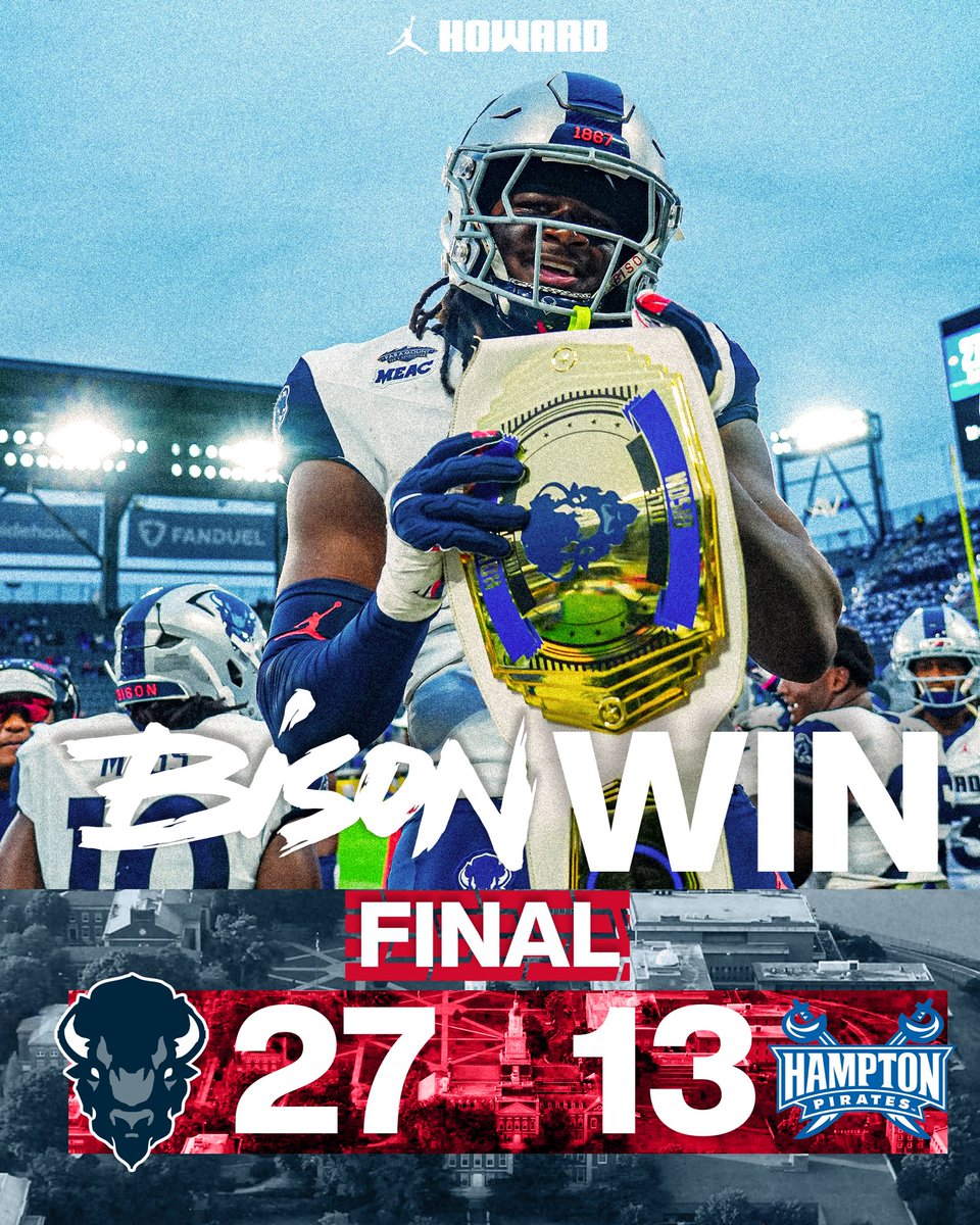 HUBISONFOOTBALL's tweet photo. The Real HU.

We are your winners of the 2026 Battle of the REAL HU!

#win360🦬🏈 
#howarduniversity https://t.co/QdU88Yoq9u
