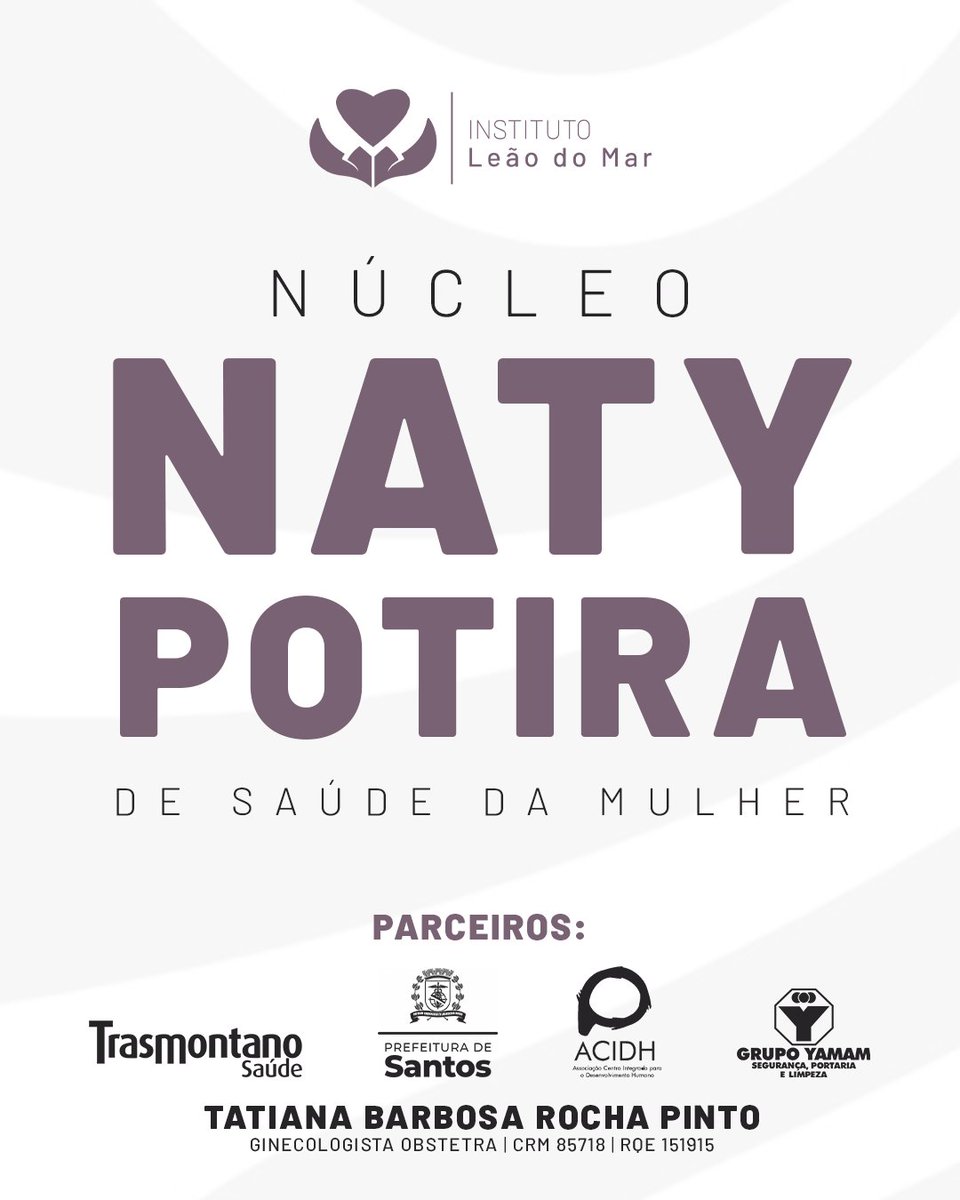 SantosFC's tweet photo. O Santos FC, em parceria com o Instituto Leão do Mar, realizará, nos dias 05 e 06 de outubro, das 10h às 17h, o lançamento do Núcleo Naty Potira de Saúde da Mulher, iniciativa voltada à promoção da saúde, à prevenção e à ampliação do acesso da população a serviços gratuitos de atendimento.

O núcleo homenageia Naty Potira, importante torcedora santista, com o propósito de dar visibilidade à sua trajetória e preservar sua memória por meio de uma iniciativa de impacto social. A programação contará com ações de atendimento e acolhimento relacionadas à saúde e ao cuidado de pessoas com câncer.

Você é eterna e inesquecível! 🩷🤍🖤