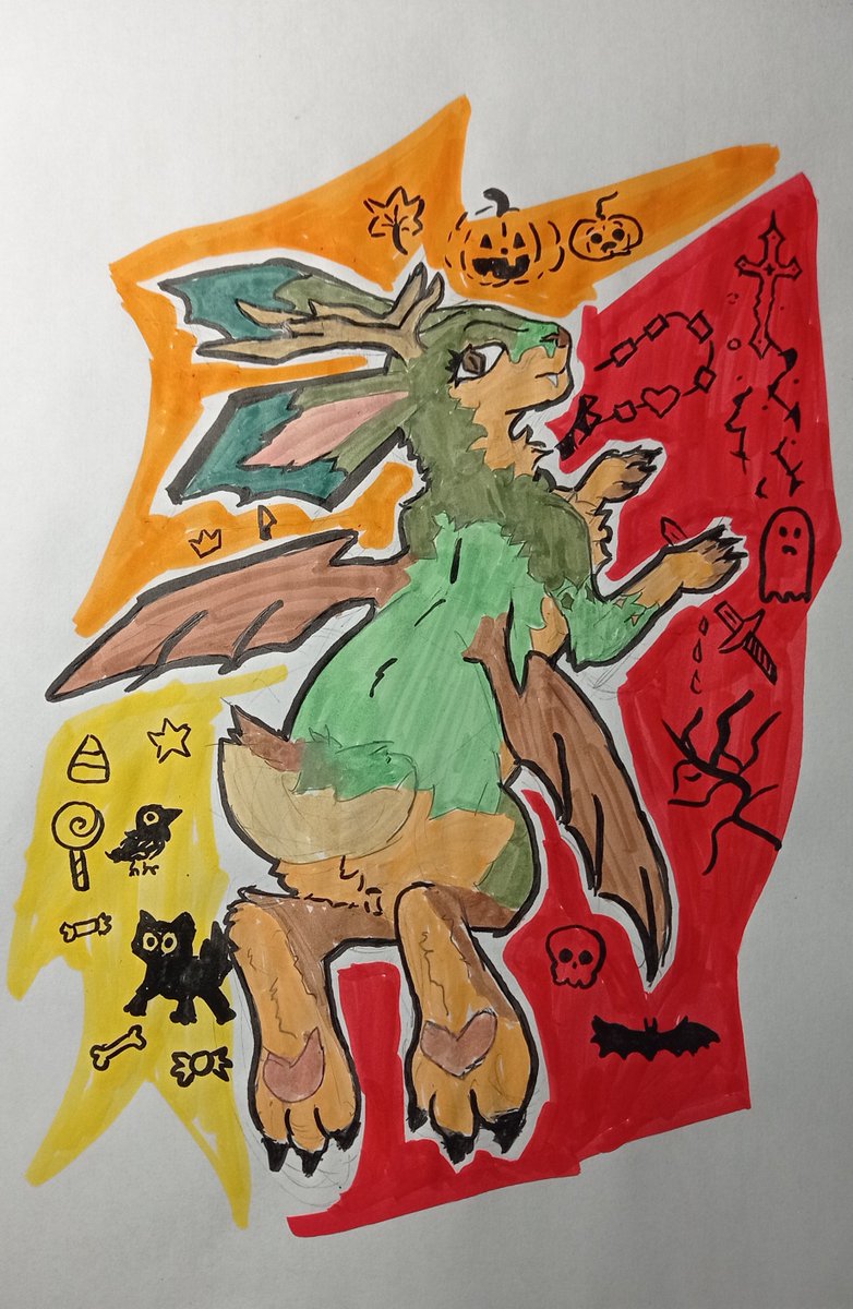 Oscar_jackalope's tweet photo. Desenho antecipado para o halloween ๐ฐ ๐ ๐ฆ ๐ ๐ฏ๏ธ #jackalope #furry #furryart #halloween https://t.co/Qm6CeJ8wre