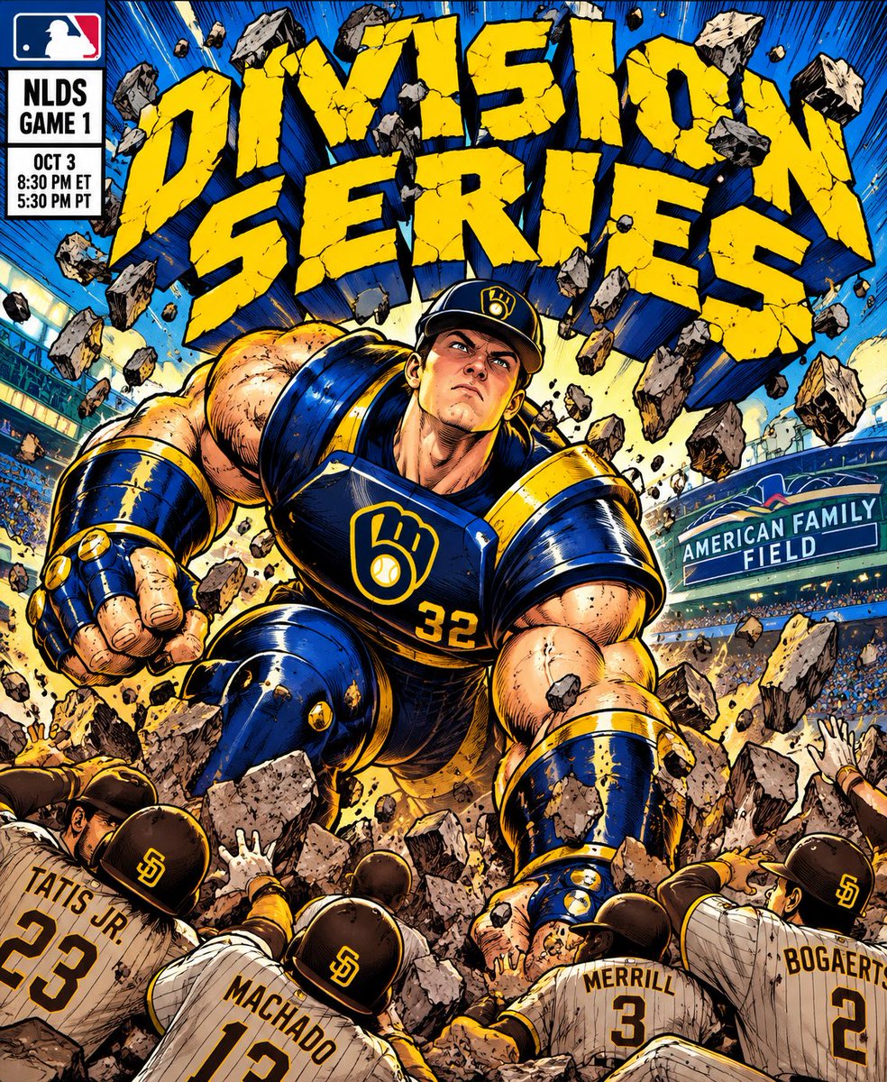 scoutsan815's tweet photo. NLDS GAME 1 PICK: BREWERS 🍺

SD @ MIL | 8:30 ET / 5:30 PT
American Family Field https://t.co/fzCfrvGVmW