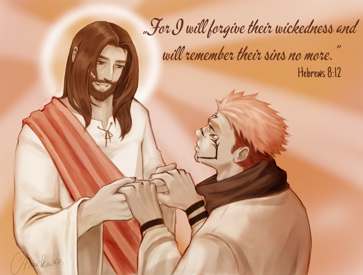chaikaaaX's tweet photo. Sukuna finding the one and only way... ✞♡ 
#jjk #sukunaryomen #jesus #呪術廻戦 https://t.co/gy21Mb5ESJ
