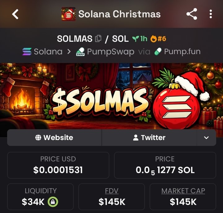 21Huncho_sol's tweet photo. 💎 Aped $SOLMAS at $45k mcap → currently $145k mcap in my alpha TG
That’s a solid 3.2x gain 🚀🚀
📩 DM if you want to join my alpha TG 🔥📉
⛓️ #Solana #memecoin #CryptoTrading https://t.co/i857YOPM9X