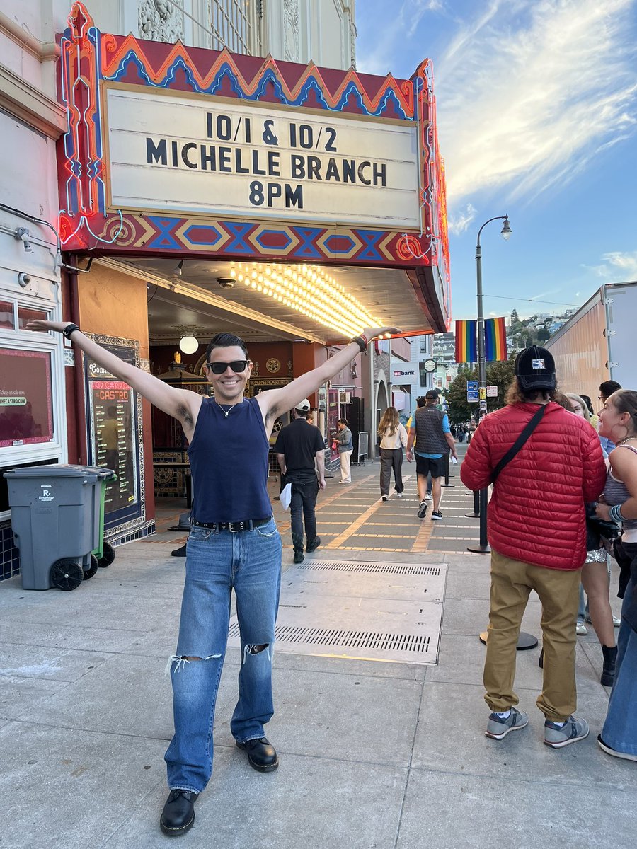 mikeymedrano's tweet photo. This #Millennial 😎 Is Ready To Feel The #Nostalgia 🥹 Of The Early 2000s 😆🙌 With @MichelleBranch 👸🎸🖤 At The Everywhere And Back Again Tour 🙂‍↔️🎸 At The Castro 🏳️‍🌈 In #SanFrancisco 🌉 Love You 😘 #MichelleBranch 🫶 &amp; Congrats On The 25th Anniversary Of The Spirit Room 💙 https://t.co/6nVK7fzeDw