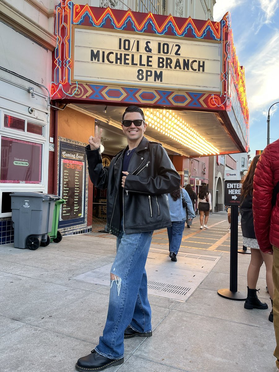 mikeymedrano's tweet photo. This #Millennial 😎 Is Ready To Feel The #Nostalgia 🥹 Of The Early 2000s 😆🙌 With @MichelleBranch 👸🎸🖤 At The Everywhere And Back Again Tour 🙂‍↔️🎸 At The Castro 🏳️‍🌈 In #SanFrancisco 🌉 Love You 😘 #MichelleBranch 🫶 &amp; Congrats On The 25th Anniversary Of The Spirit Room 💙 https://t.co/6nVK7fzeDw