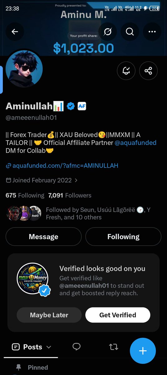 Newmoney010's tweet photo. @ameeenullah01 @EquityEdgeUK @EquitySpace1 @EMERGENCYFX9 @HTU_FX @dee_fvg @khaleefeer @SarkiTutorial @M_sadeeQfx @Dr_musacsk I followed All is done ✅ https://t.co/Seo9lUtSkq