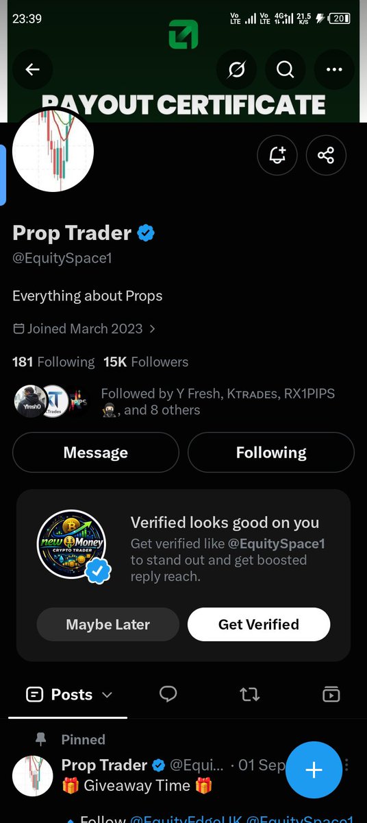 Newmoney010's tweet photo. @ameeenullah01 @EquityEdgeUK @EquitySpace1 @EMERGENCYFX9 @HTU_FX @dee_fvg @khaleefeer @SarkiTutorial @M_sadeeQfx @Dr_musacsk I followed All is done ✅ https://t.co/Seo9lUtSkq