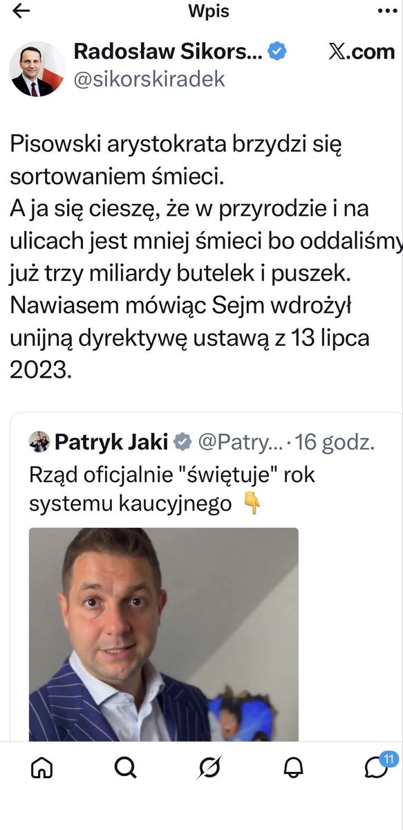 JackStrongPL's tweet photo. @sikorskiradek Zanim zaczniesz kogokolwiek z nas wyzywać, pamiętaj, że wiemy o spotkaniu w jednej z ambasad, dotyczącym wdrożenia systemu kaucyjnego w Polsce, w którym brał udział człowiek z waszego rządu. Wiemy, kto zarabia na tych śmieciach i dlaczego! Wiemy też, kto za waszym pośrednictwem drenuje kieszenie Polaków!
Ukłony Jack StrongPL