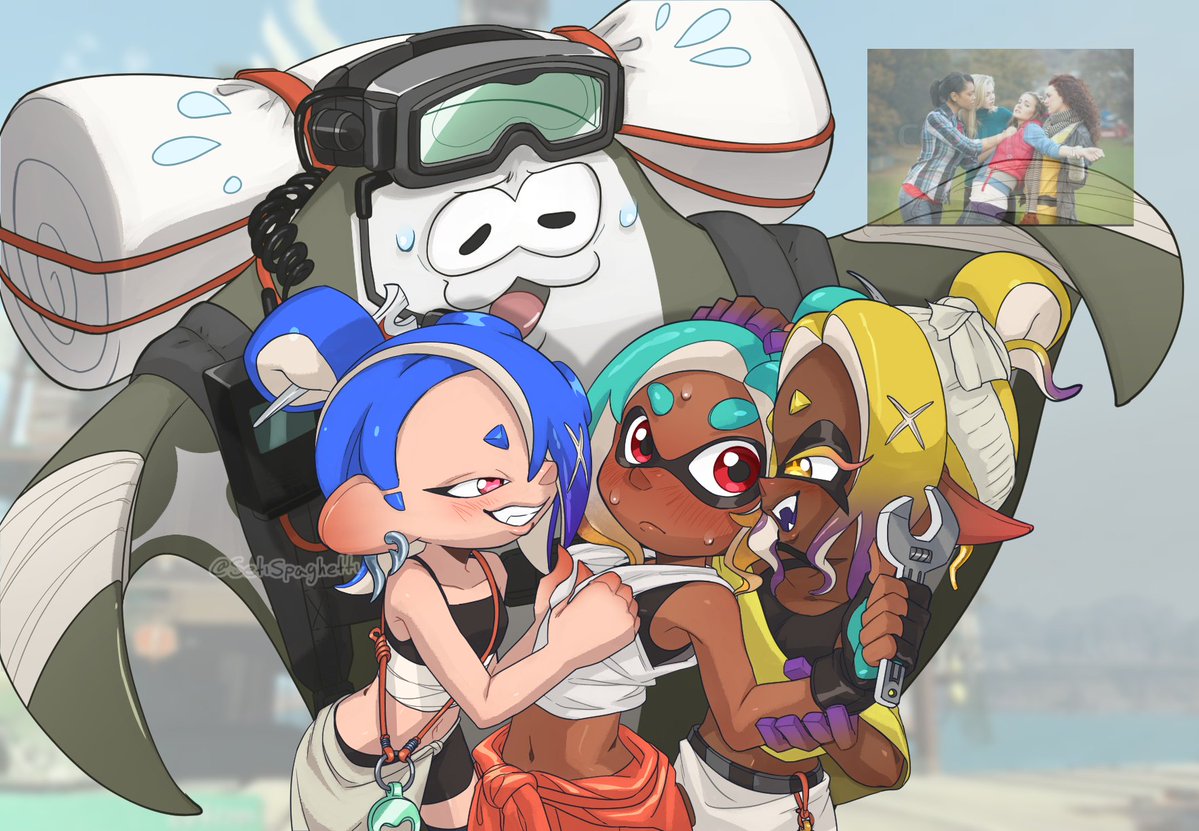 SetiSpaghetti's tweet photo. I just finished Raiders
someone please save our mechanic!! 

#splatoon #SplatoonRaiders https://t.co/Y4RvDrBmZF