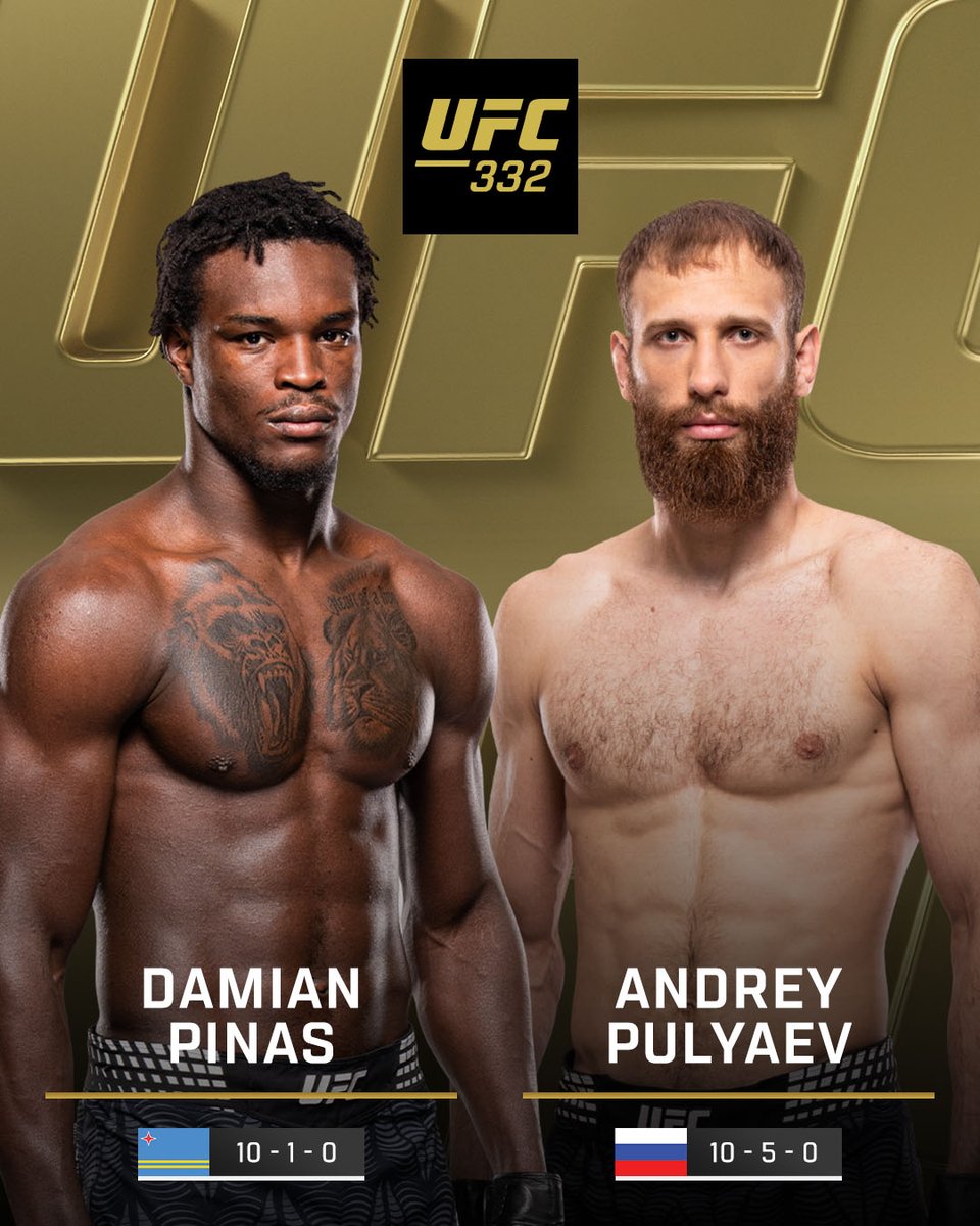 DWCS alumns face off 🤜🤛

Damian Pinas vs Andrey Pulyaev

[ #UFC332 | LIVE NOW on @​ParamountPlus and @​CBS ] 
 [📷](https://pbs.twimg.com/media/HTvZbdeacAASYY