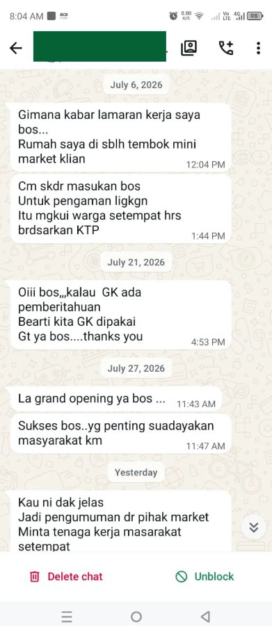 txtharihariWNI's tweet photo. Kelakuan oknum ormas nyari kerja merasa berhak banget...

Ada yang pernah berurusan sama oknum ormas? Btw, ini orang umur 45 kalau nggak salah.

Setelah itu pakai nomor lain buat maki-maki, haha.

Menurut kalian, kalau pernah mengalami kejadian seperti ini, sebaiknya dihadapi atau langsung diabaikan?