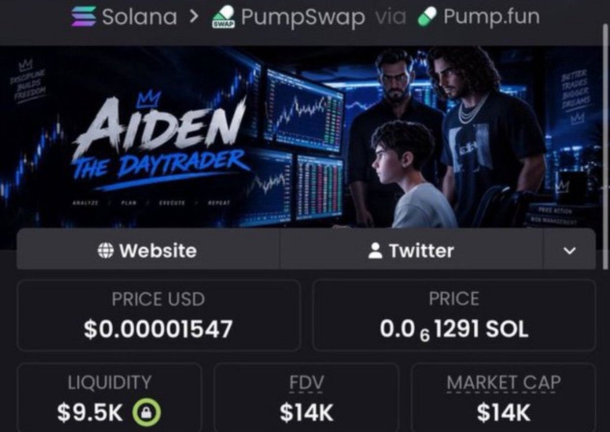 21Huncho_sol's tweet photo. 💎 Aped $Aiden at $14k mcap → currently $536k mcap in my alpha TG
That’s a solid 38.2x gain 🚀🚀
📩 DM if you want to join my alpha TG 🔥📉
⛓️ #Solana #memecoin #CryptoTrading https://t.co/nbasMd0oJ9