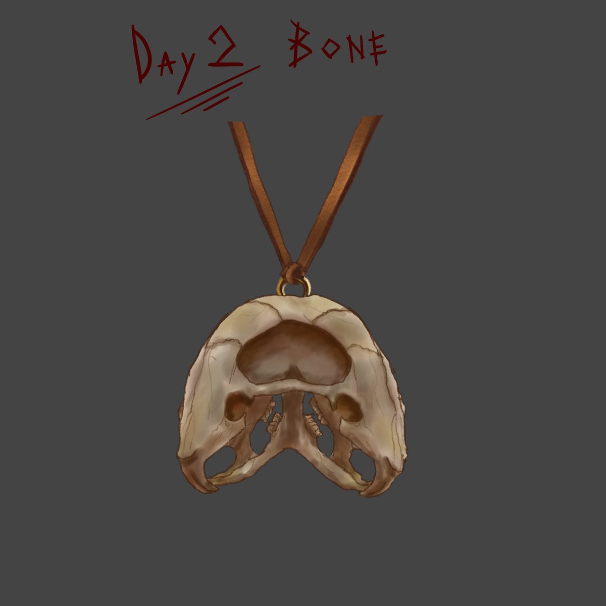 colbymanga's tweet photo. LootTober Day 2: Bone
Luck Trinket (conjoined mouse skulls)

#loottober
#loottober2026 https://t.co/BNZ9tXLpOH