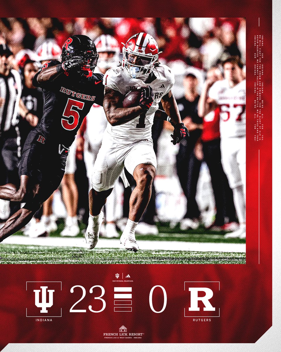 IndianaFootball's tweet photo. Hoosiers up at the half. https://t.co/bz6wpyNoBL