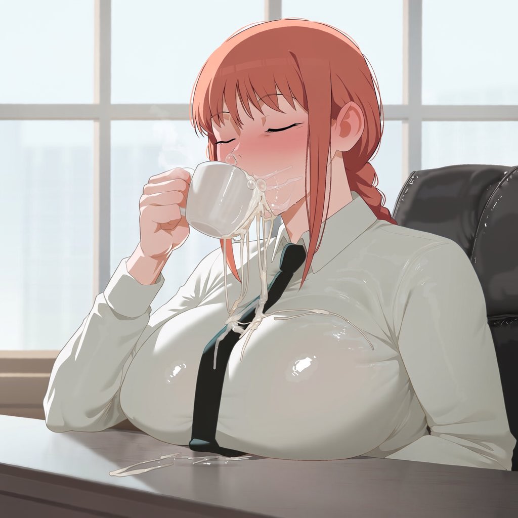 AceScranch's tweet photo. What is Makima drinking? https://t.co/QIFeLgWUGy