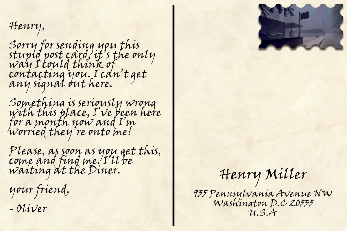 lorthern7's tweet photo. A mysterious postcard containing a plea for help from a close friend leads to an investigation you cannot turn away from. Follow clues and uncover the truth behind Douglas Cove, Oregon.

#IndieGameDev #SoloDev #HorrorGame #IndieGame #GameArt https://t.co/udxqqZZkiz