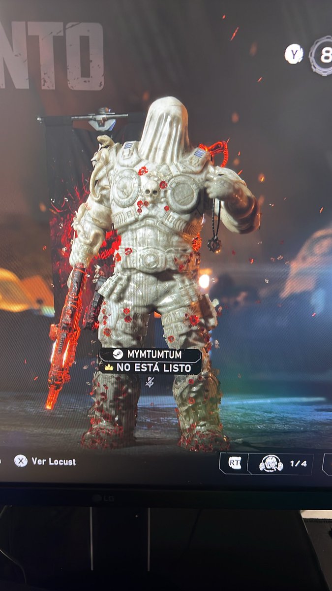 mymtumtum's tweet photo. Pague 350 por esta pinche skin para usarla y no mames 4 pinches horas y nada que me deja usarla 😡😡😡 siempre me toca locust no mamen arreglen ese pedo @CoalitionGears @XBOXMexico @xbox https://t.co/RoqiyLx32L