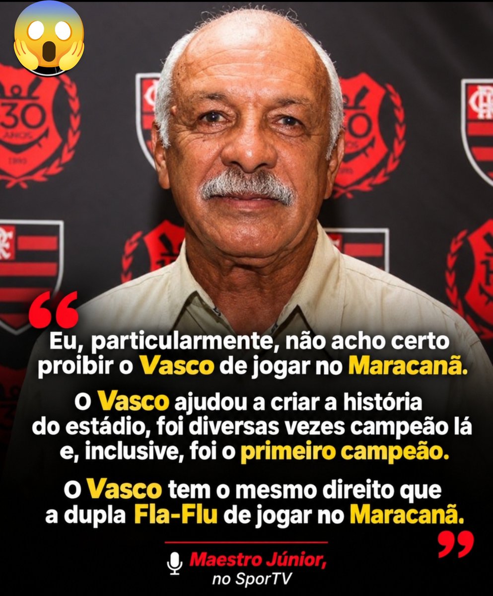 ONOSSOVASCO1's tweet photo. 🚨💢 IDOLO DO FLAMENGO SAI EM DEFESA DO VASCO !

Junior falou a pura verdade, um flamenguista que se salva, deveria ser o presidente deles ! https://t.co/S3edmbLdTS