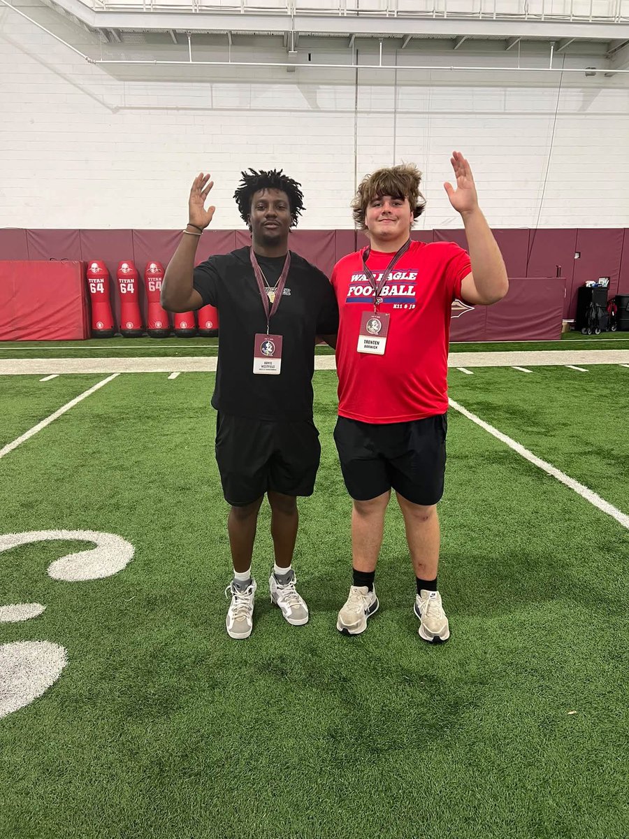 trentbarwick22's tweet photo. Had a great time at fsu today learned a lot about the program! Go noles🍢🍢 
@Coach2Bless @DerekAllenJr_1 @marc36746 @CoachYe_ @KWPRecruiting @CoachHand @AmourManrey75 @nate_brady1 @LaserreMatt https://t.co/kk1iQRg9WN