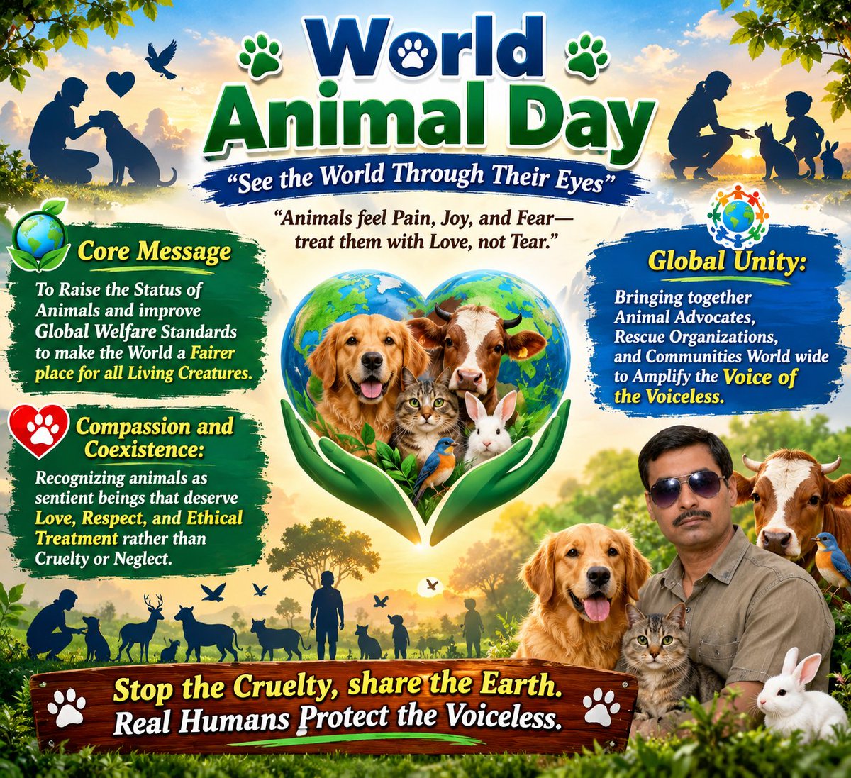 elvis_jude's tweet photo. See the world through their eyes. 🐾
Animals feel pain, joy, and fear—treat them with love, respect, and ethical treatment. Today and every day, let's raise global welfare standards and make the world a fairer place for all living creatures.
Stop the cruelty, share the Earth. https://t.co/AWGLwWUxHf