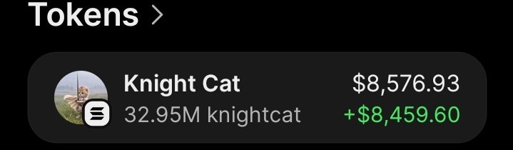 21Huncho_sol's tweet photo. $knightcat is printing nicely on my Alpha TG
Big congrats to Team Alpha 
 #Solana #memecoin #CryptoTrading https://t.co/VnzfnPmEuS