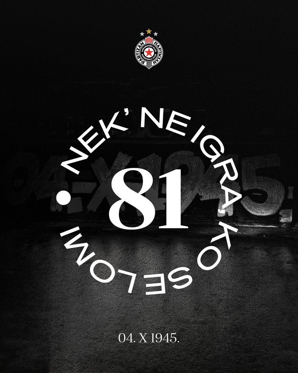 PartizanBC's tweet photo. Našem Partizanu srećan rođendan!🖤🤍 https://t.co/k2g0r05tB5