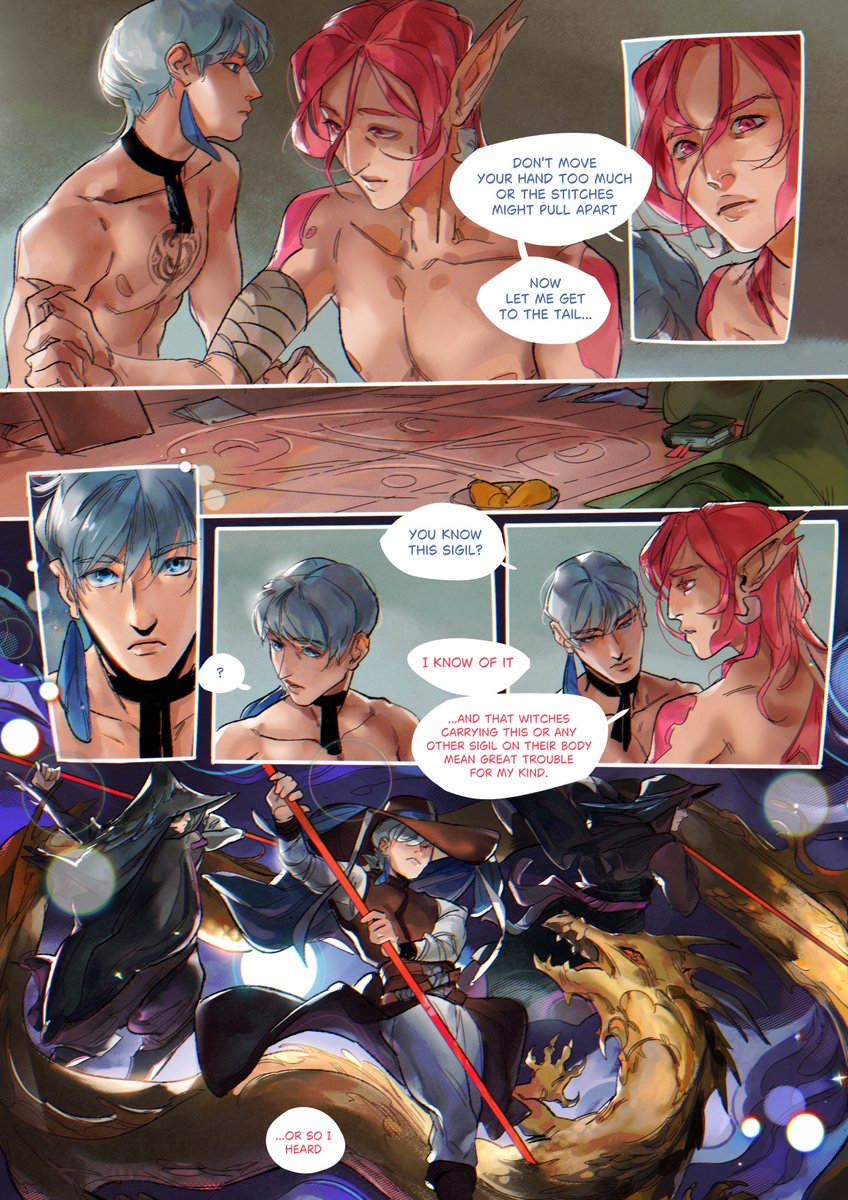 CapDeGeneral's tweet photo. 성홍 ->
Witch🧙hcmg and merman 🧜‍♂️hwx 
First meeting page 46 👁️🫦👁️💖 https://t.co/8sssyyH4pb