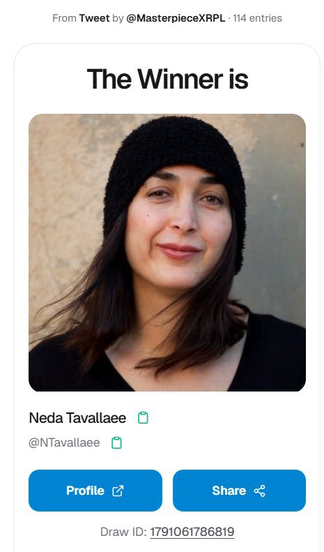 preshzinosongs's tweet photo. Congratulations @Tara36no and @NTavallaee FOR WINNING

 “DIFFERENT BREED” MUSIC NFTS ON #XRPL ON @MasterpieceXRPL SHOW 

“BETWEEN MEMORIES” MINT PARTY TODAY 

Courtesy to @FlowMediaPlayer @LukeOfTheSmoke thank you for doing the Giveaway 🔥🔥 https://t.co/KvRJgRkjxT
