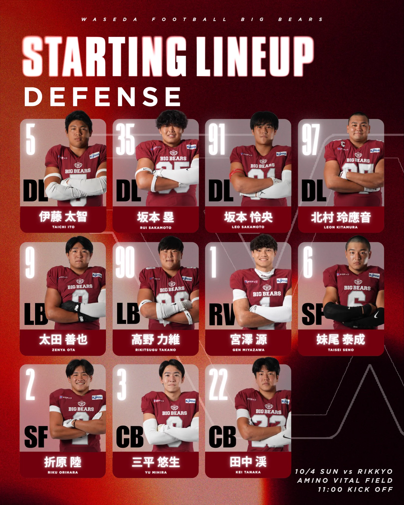  早稲田大学“BIG BEARS“試合用フットボールパンツ Lサイズ 早稲田大学米式蹴球部 BIG BEARS på X: 