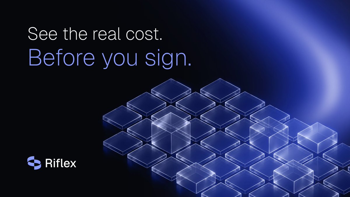 RiflexExchange's tweet photo. What happens before you sign on Riflex.

The fair price is rebuilt from the live perp mark and the token's on-chain share ratio. 

Your swap is simulated against current state. Cost is shown in dollars, not a rate, and a minimum received is enforced on-chain. https://t.co/ySadanoOHb