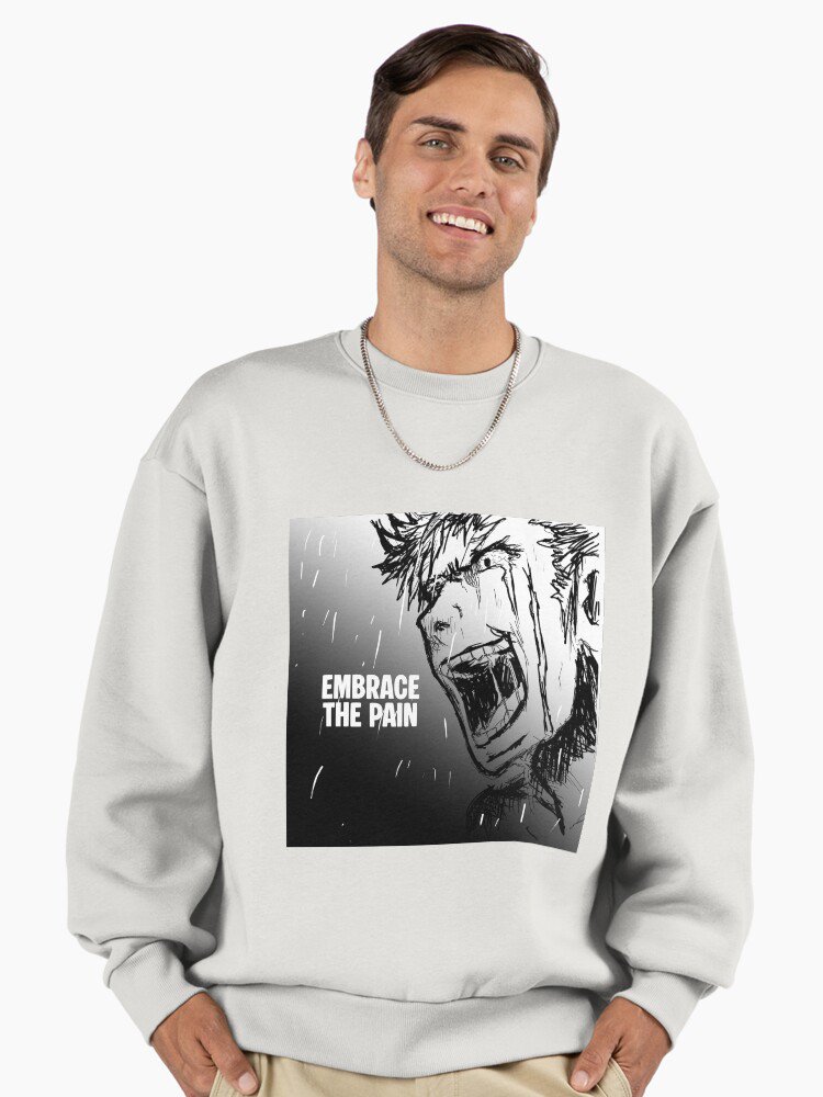 PanelArtistSora's tweet photo. When that last set hits, you just gotta push through 🏋️‍♂️ New "Embrace the Pain" gym motivation design is live on sweatshirts, desk mats, stickers, and prints! Link in bio to shop the drop! 💥  
#animegym #gymmotivation #embracethepain #animestreetwear #smallbusiness https://t.co/rHH0PaKc0H