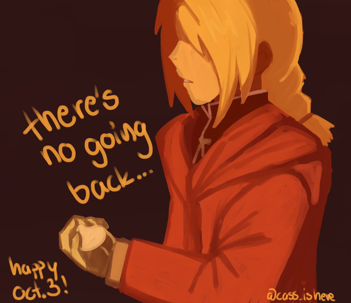 cass_ishere's tweet photo. happy oct. 3rd!! have my slop
#fma #ハガレン #fullmetalalchemist https://t.co/aZZfG9eNKb