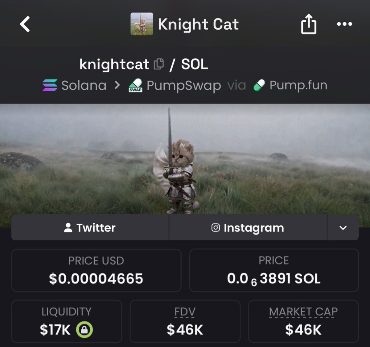21Huncho_sol's tweet photo. 💎 Aped $knightcat at $46k mcap → currently $274k mcap in my alpha TG
That’s a solid 5.9x gain 🚀🚀
📩 DM if you want to join my alpha TG 🔥📉
⛓️ #Solana #memecoin #CryptoTrading https://t.co/8KlLciQ8Nl