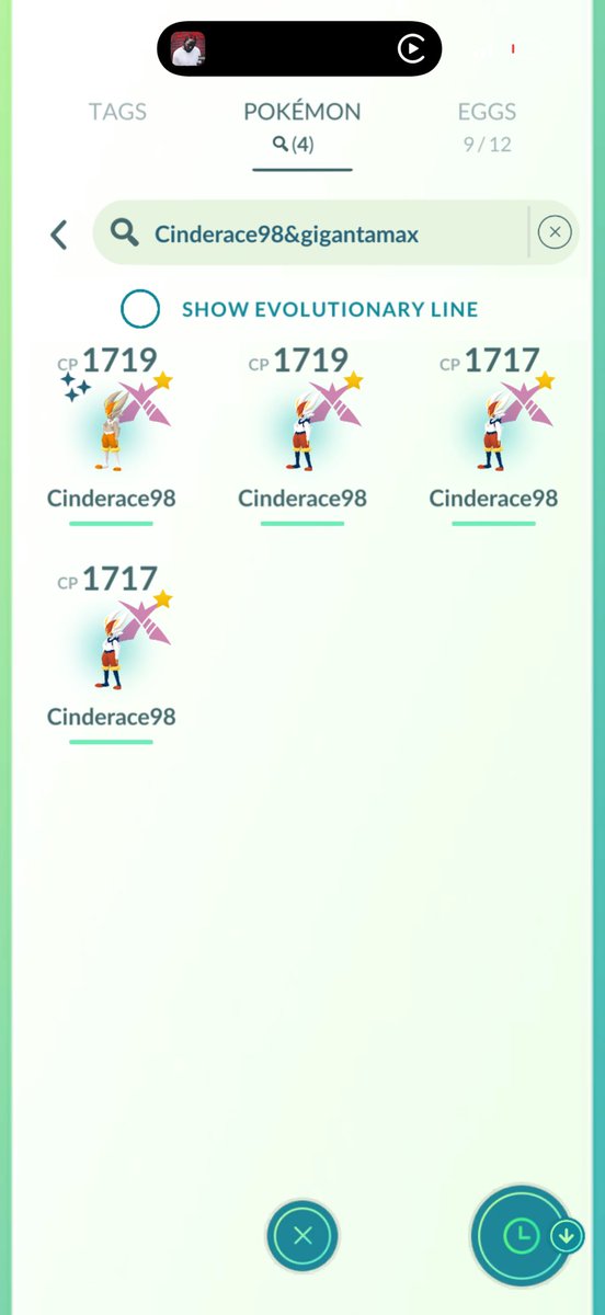 loga194's tweet photo. 72 max battles done between in person and around 20-25 remotes not to bad 3 shinys and pretty hyped for geting some good ivs for a change and ofc the 98 shiny #pokemonGo #gmaxcinderace https://t.co/N2wwdIMxcN