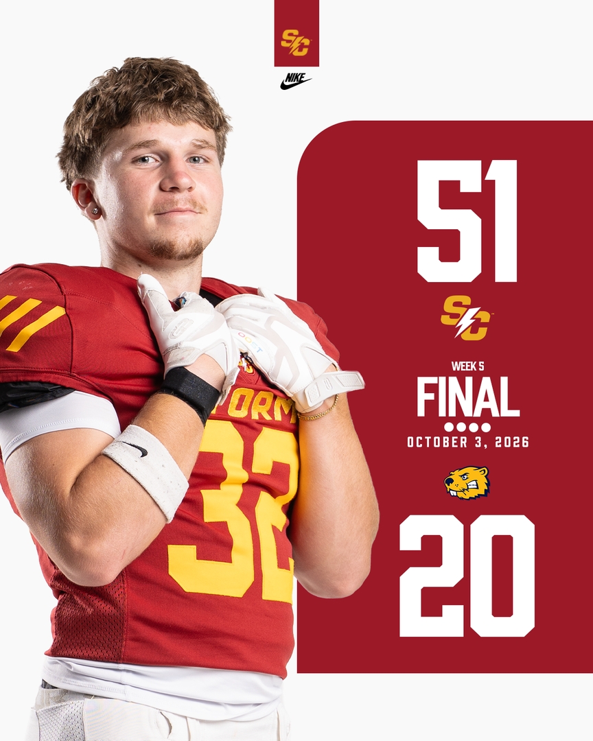 scstormfootball's tweet photo. ROAD WIN | The Storm takes down the Buena Vista Beavers 51 - 20 on the road!

https://t.co/RYU15kuamj

#rollstorm https://t.co/NTDeLenHDO