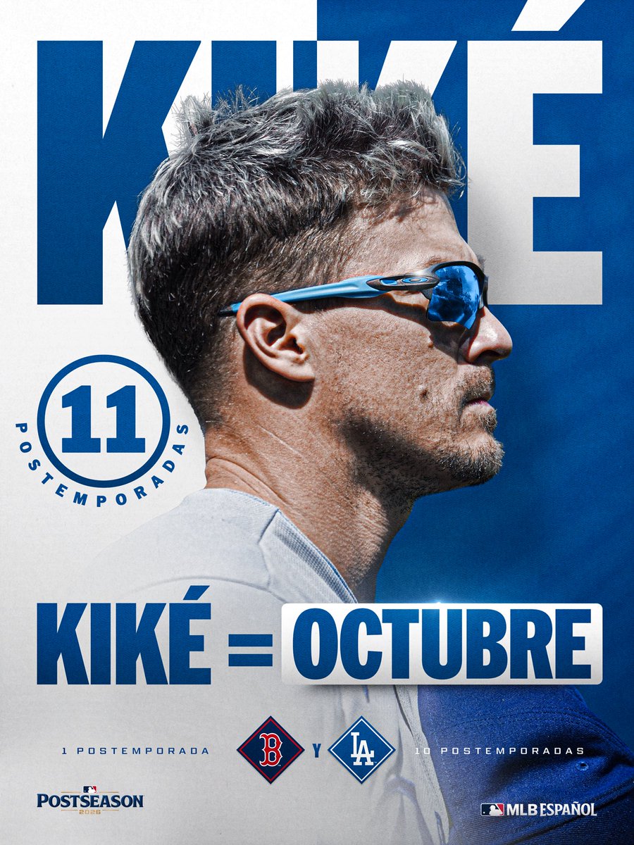 mlbespanol's tweet photo. ¡HISTÓRICO!

Kiké Hernández se convirtió en el pelotero latino activo con más participaciones en #Postseason. https://t.co/3u9hklob29