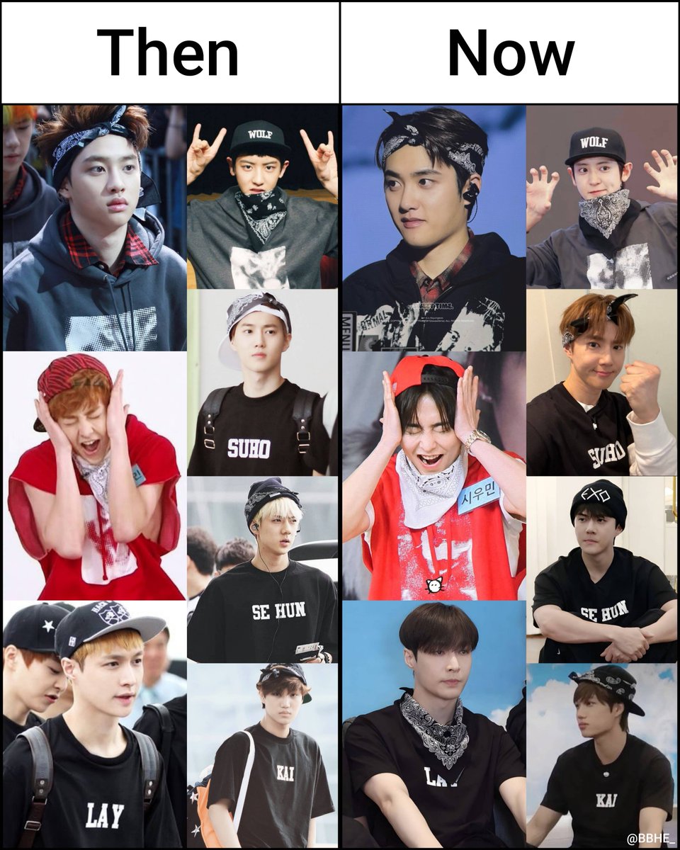 BBHE_'s tweet photo. EXO MEMBERS REALLY HAVEN’T AGED ONE BIT SINCE THEIR WOLF ERA..🫠 https://t.co/TwenKrduEH