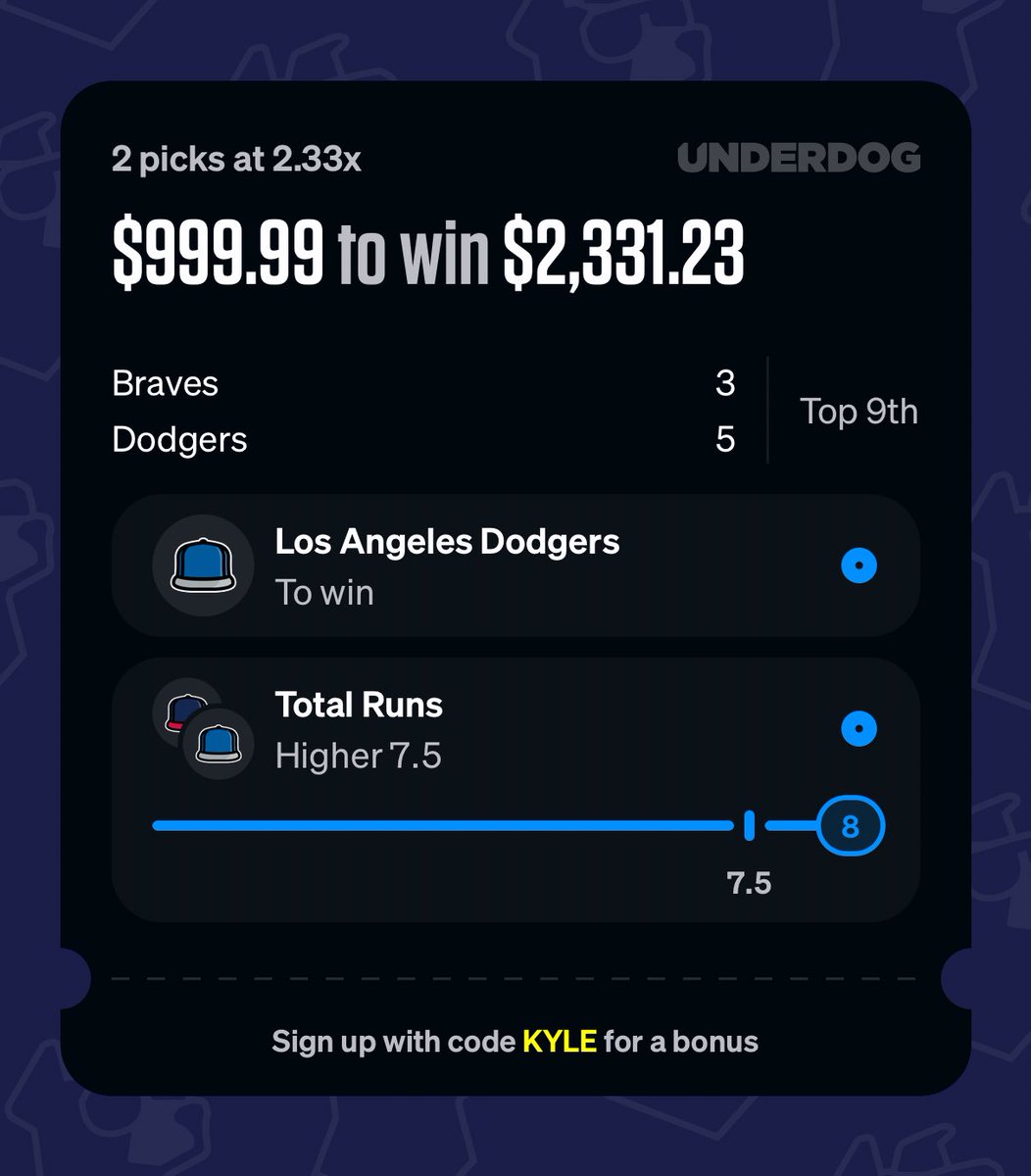YourFriendKyle_'s tweet photo. 🚨 ANOTHER $50 GIVEAWAY! RETWEET TO ENTER! 🚨

IF YOU'RE NOT SIGNED UP FOR THE DISCORD, YOU WILL MISS OUT ON MONEY THIS POSTSEASON.

Code YFK for a first time deposit match up to $1,000 in bonus cash!

https://t.co/IwUpVmUqTl

DM me for access to every play every day. https://t.co/6RGfjCX6qm
