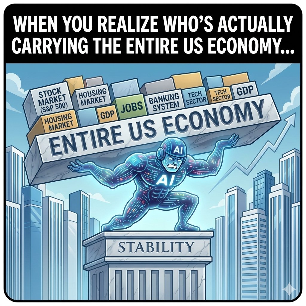 KelvinsEdge's tweet photo. Without the Ai theme Would the US Economy be Screwed right Now? https://t.co/y7VqQtmgLu
