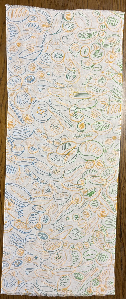 algorithmuzawo's tweet photo. 讃岐うどんの手ぬぐいです。 https://t.co/01Zng9FALr