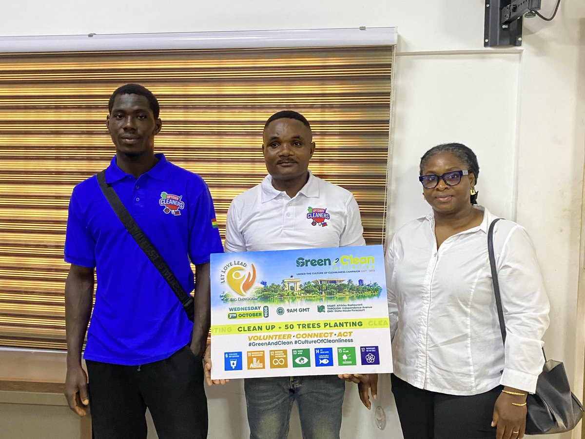 uptwncleaners's tweet photo. Let Love Lead is organizing the Green &amp; Clean Initiative 🌱💚
Let’s come together this Wednesday, 7th October 2026, for a meaningful environmental action through clean-up and tree planting.
📍 Meeting Point: In front of Afrikiko
⏰ Time: 9:00 AM GMT
Let’s volunteer. #letlovelead https://t.co/JNyqZwE2nS