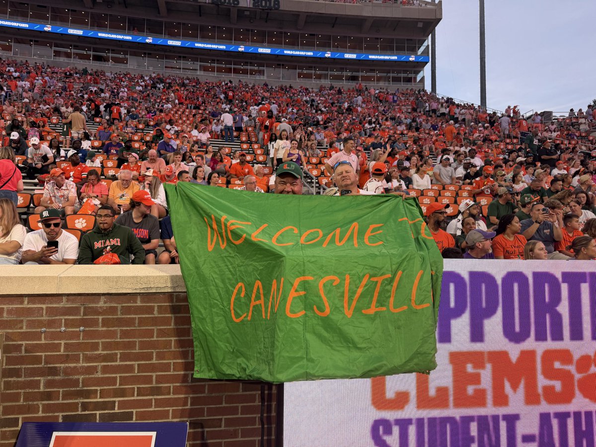CaneSport's tweet photo. The Canes Fan has showed up https://t.co/yCOn6mmSl6