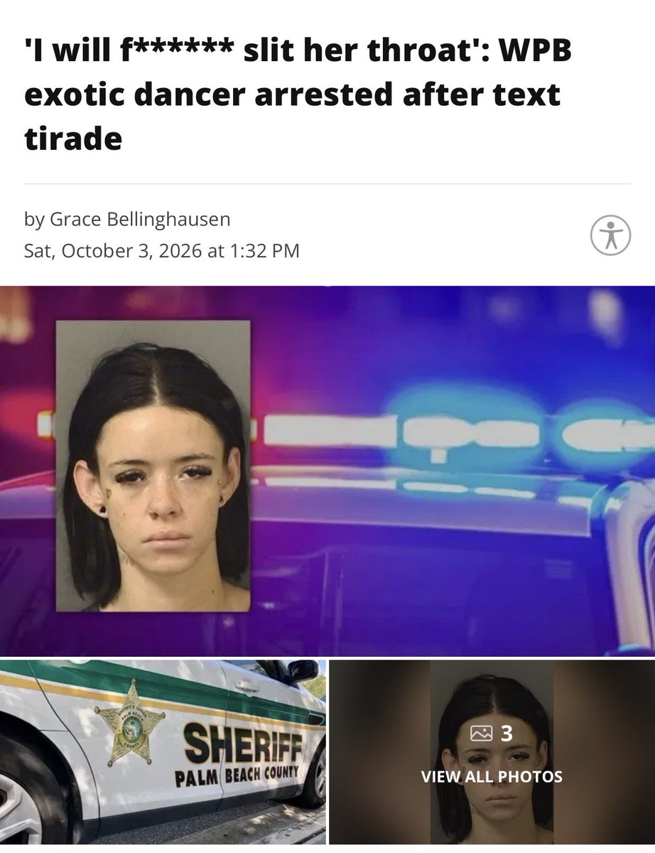 Pbcupnext's tweet photo. They need to show the fool that was hitting this, he needs to be held accountable for his nefarious actions 🤢

A West Palm Beach exotic dancer allegedly went from side chick to supervillain after her married boyfriend finally clocked out of the extracurricular activities. Deputies say 30 year old Jaime Nicolelee Kingston previously had an affair with the man, and even after it ended, the two kept communicating until his wife apparently looked at the situation and said, “Wrap this foolishness up.” On September 25, he cut Kingston off through TextNow, and instead of taking the L and finding another married man with poor decision making skills, she allegedly started sending de*th threats toward his wife. Kingston allegedly wrote, “She needs to d*e,” threatened to sl*t her throat, told him to say goodbye to his family and promised to destroy his entire “fr*ak show family.” Girl, he stopped texting you. He didn’t ass*ssinate your bloodline.

Apparently sleeping on it did absolutely nothing because deputies say Kingston woke up the next morning and continued her audition for Palm Beach County’s Most Unhinged. She allegedly threatened to rip the man apart if she caught him in person before straight up telling him she was going to k*ll him. Detectives traced the number back to Kingston through law enforcement databases and previous incident reports, secured a warrant and arrested her Wednesday. She’s now facing charges for written threats to k*ll or cause bodily harm and illegally using a two way communication device to facilitate a felony. Imagine being the side chick, getting cut off, threatening the wife AND the husband, then discovering TextNow isn’t Witness Protection. She wanted him to leave his wife so bad, now she’s the one who might be spending some time away from everybody.