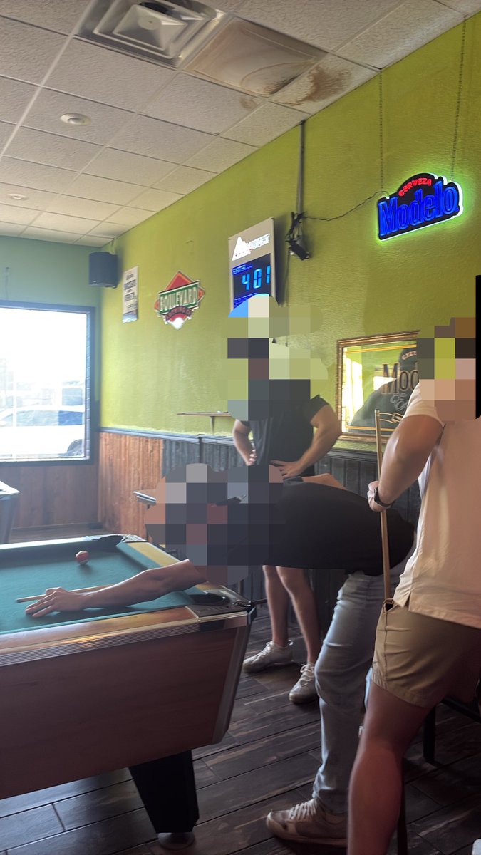 BartholamewFuck's tweet photo. Just went to shoot some pool cause I’ve been playing too much pocket pool. #MIZ https://t.co/Evdu2kx7ic