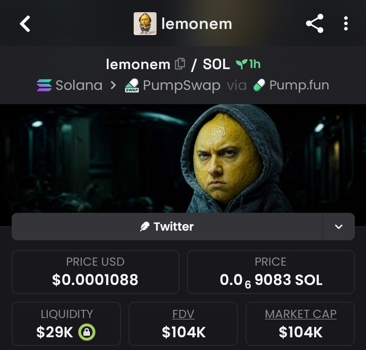 21Huncho_sol's tweet photo. 💎 Aped $lemonem at $18k mcap → currently $104k mcap in my alpha TG
That’s a solid 5.7x gain 🚀🚀
📩 DM if you want to join my alpha TG 🔥📉
⛓️ #Solana #memecoin #CryptoTrading https://t.co/8wcOz03uaM