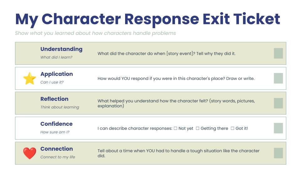 mrshowell24's tweet photo. My Character Response Exit Ticket helps students leave class with evidence-based thinking about character choices and motives. Watch: https://t.co/WYssYUdjYH https://t.co/IvxRxJb0V8